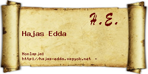 Hajas Edda névjegykártya